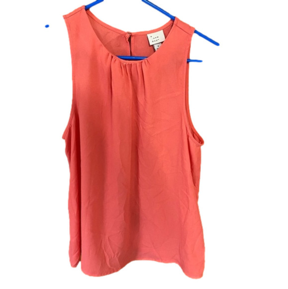 A New Day Coral Tank Top, Dressy, Scrunched Neckline - Picture 1 of 5